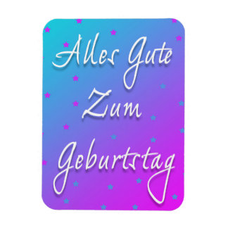 Ímã Feliz Aniversário Em Alemão, Fotografia Flexível