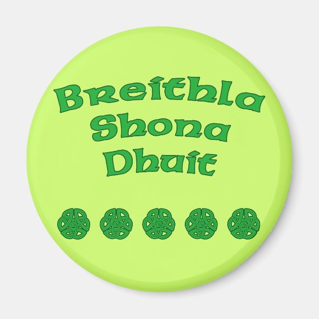 Imã Feliz Aniversário Em Irlandês (Frente)