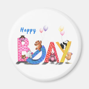 Imã Feliz Aniversário - Festa de Ursos Bebês Divers