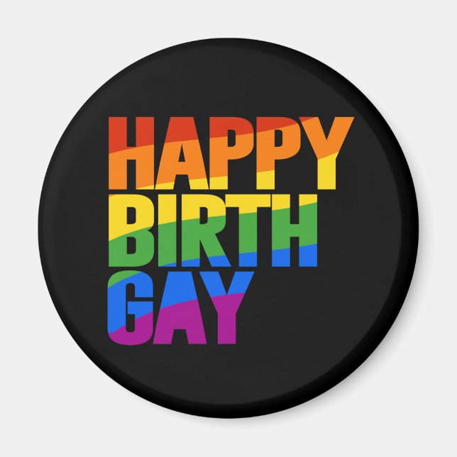 Imã Feliz Aniversário Gay (Frente)