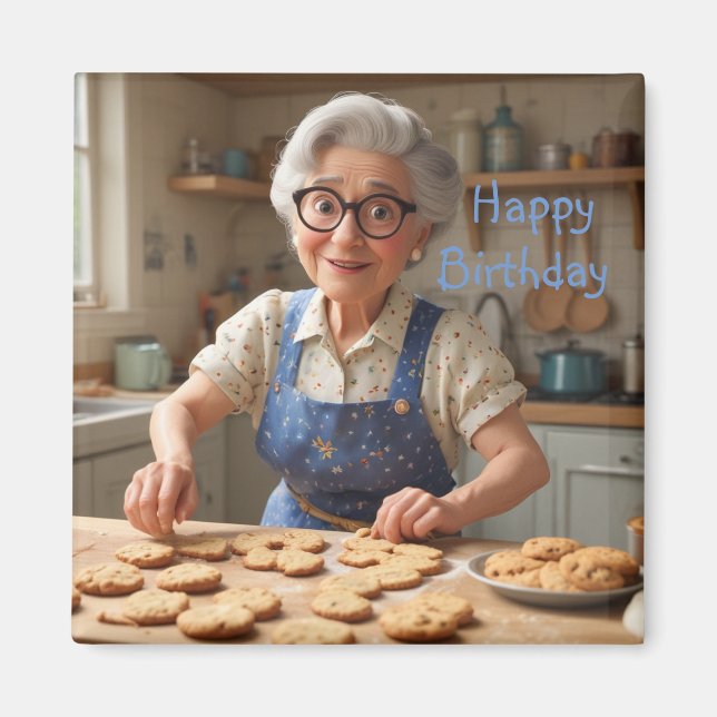 Imã Feliz Aniversário Gramma (Frente)