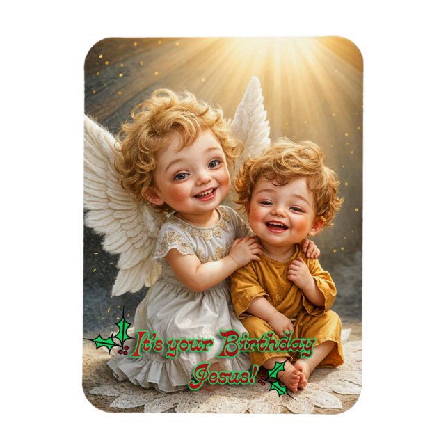 Ímã Feliz aniversário Jesus (Vertical)