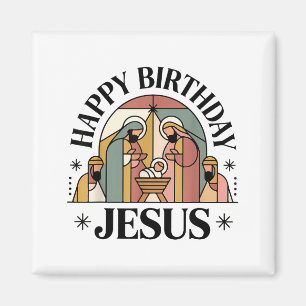 Imã Feliz Aniversário Jesus Natal Roupa Cristã Para