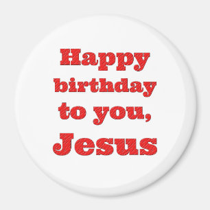 Imã Feliz aniversário, Jesus, presente de Natal