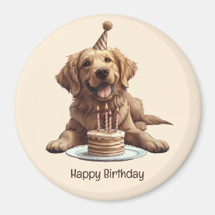 Imã Feliz aniversário - Ouro de varejo