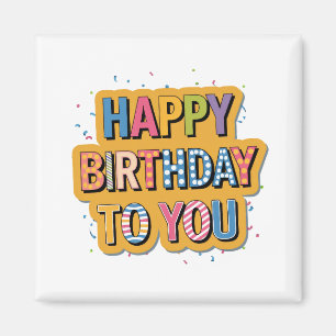 Imã Feliz Aniversário Padronizado