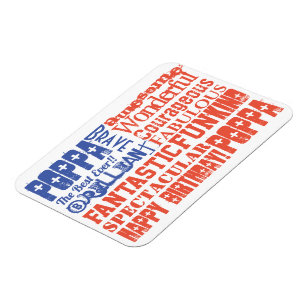 Ímã Feliz aniversário PERSONALIZADO USA FLAG