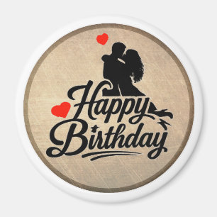 Imã Feliz Aniversário Romântico