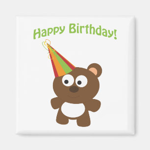 Imã Feliz aniversário! Urso