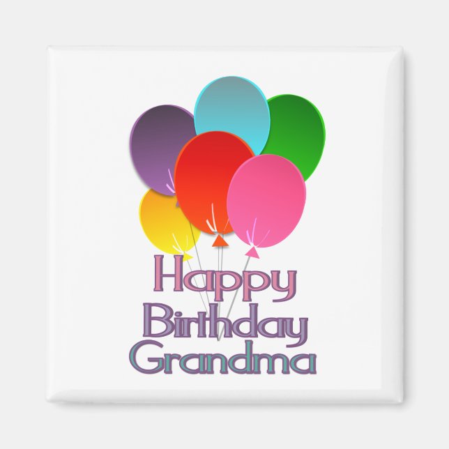 Imã Feliz Aniversário Vovó (Frente)