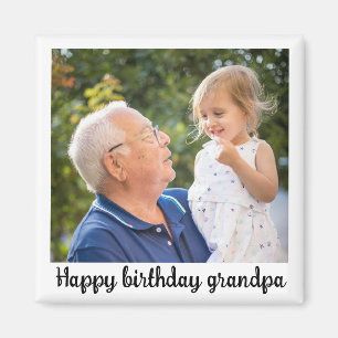 Imã Feliz aniversário, vovô personaliza foto