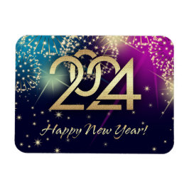 Ímã Feliz ano novo 2023. Fogos de artifício e números
