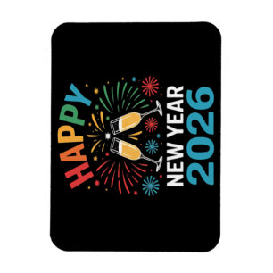Ímã Feliz Ano Novo 2026 Festa Engraçada Véspera de Ano