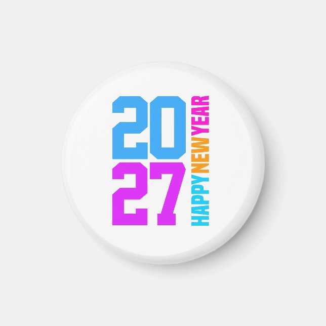 Imã Feliz Ano Novo 2027 (Frente)