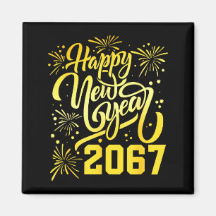 Imã Feliz Ano Novo 2067 Engraçado 67 Seis Sete Meme An