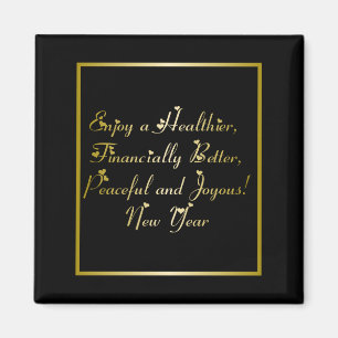 Imã Feliz ano novo com Corações