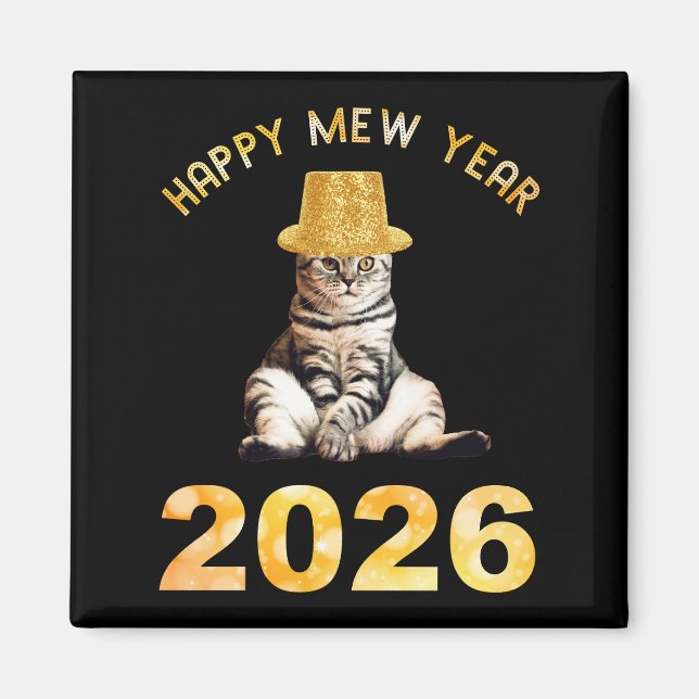 Imã Feliz Ano Novo Mew 2026 (Frente)