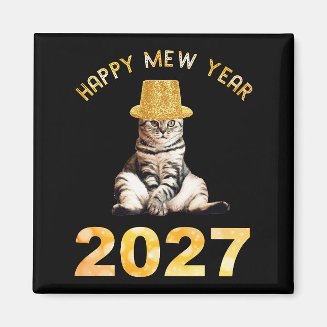 Imã Feliz Ano Novo Mew 2027 (Frente)