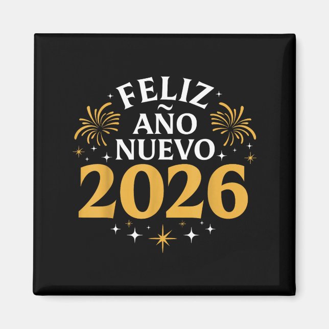Imã Feliz Año Nuevo 2026 Spanish New Years Eve Party  (Frente)