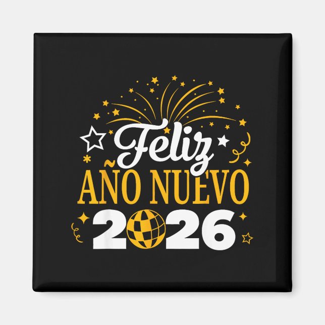 Imã Feliz Año Nuevo 2026 Spanish New Years Eve Party  (Frente)