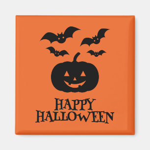 Imã Feliz Bat Mínimo de Abóbora de Halloween
