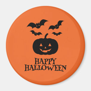 Imã Feliz Bat Mínimo de Abóbora de Halloween