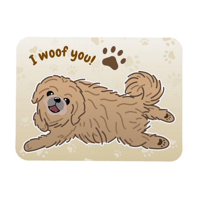 Ímã Feliz Cachorro Pekingês Ao Lover I Wows (Horizontal)