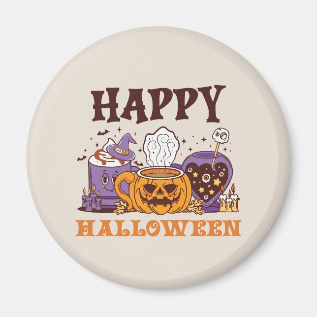 Imã Feliz Café Halloween Breve (Frente)