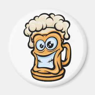 Imã Feliz Cama de Cerveja, Estilo de Cartoon