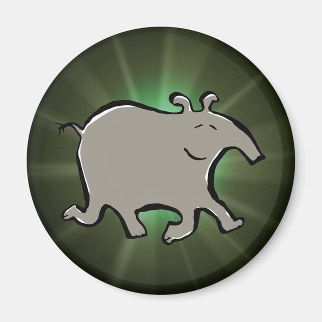 Imã feliz caminhando tapir (Frente)