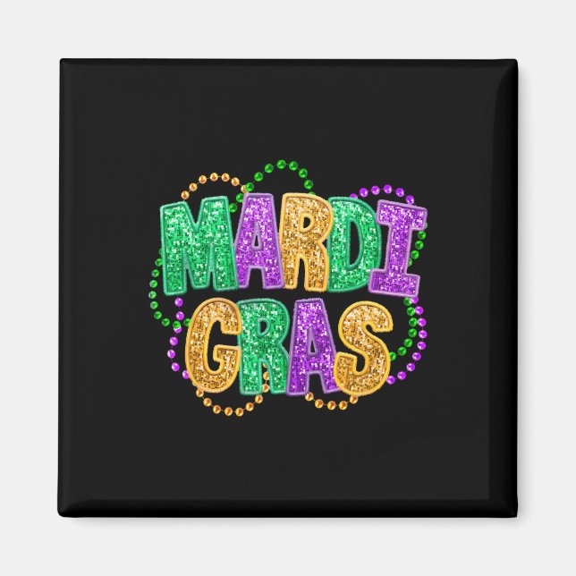 Imã Feliz Carnaval da Terça-Feira Gorda Mardi Gras (Frente)