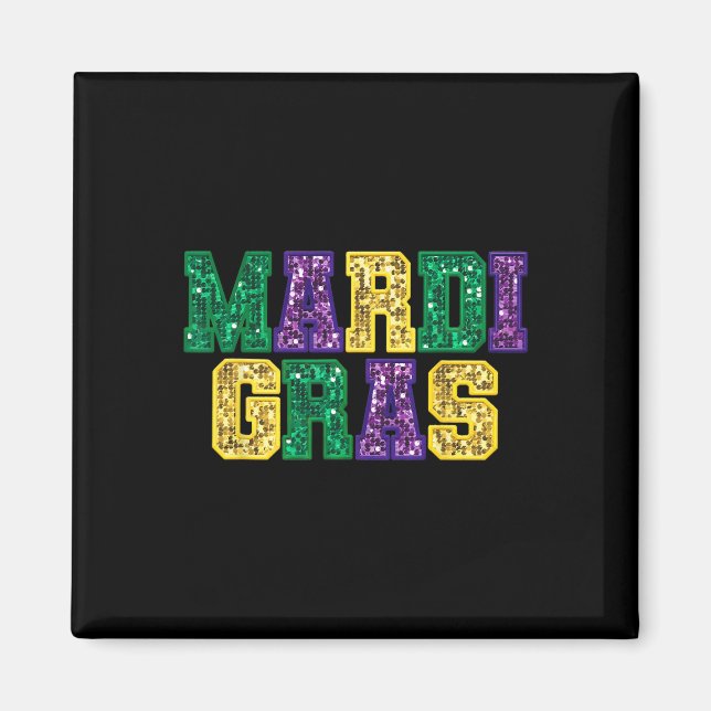 Imã Feliz Carnaval de Mardi Gras Terça-Feira Gorda Fle (Frente)