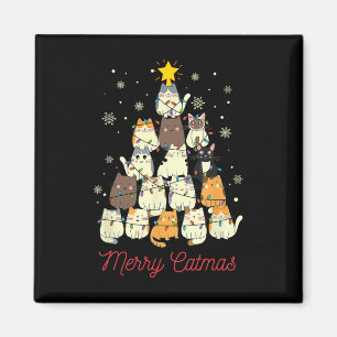 Imã Feliz Catmas Árvore de Natal do Gato