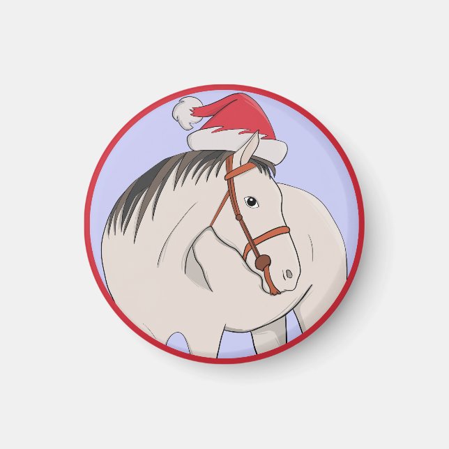 Imã Feliz Cavalo de Natal (Frente)