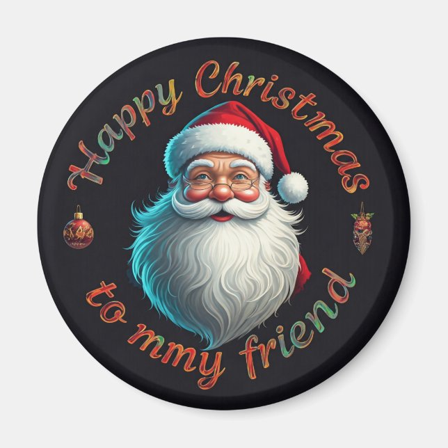 Imã feliz christamas para meu amigo (Frente)