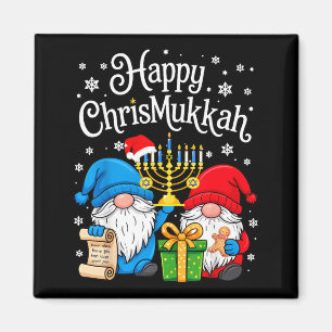 Imã Feliz Christmukkah Hanukkah Natal Gnome Natal