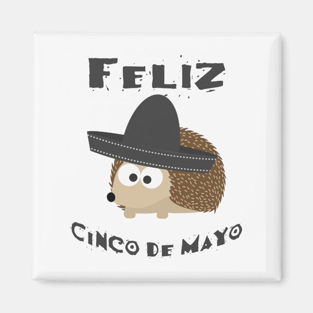 Imã Feliz Cinco de Maio - Ouriço (Frente)