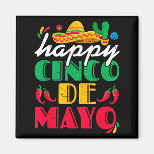 Imã Feliz cinco de maio sombrero mexicano margaritaHap