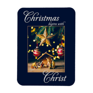 Ímã Feliz Cristo da Cena de Natal