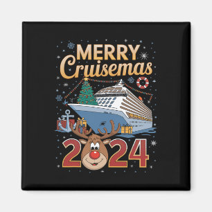 Imã Feliz Cruisemas 2024 Cruise Christmas Rudolph Xmas