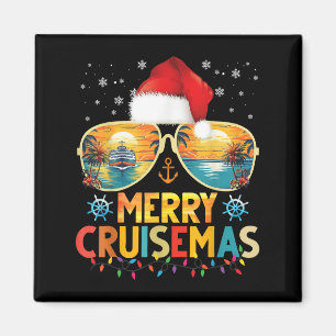 Imã Feliz Cruisemas Chapéu de Papai Noel Retro Cruzeir
