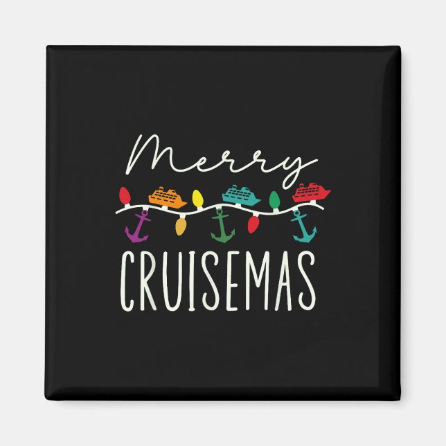 Imã Feliz Cruisemas Cruzam Natal Natal Pijamas Holi (Frente)