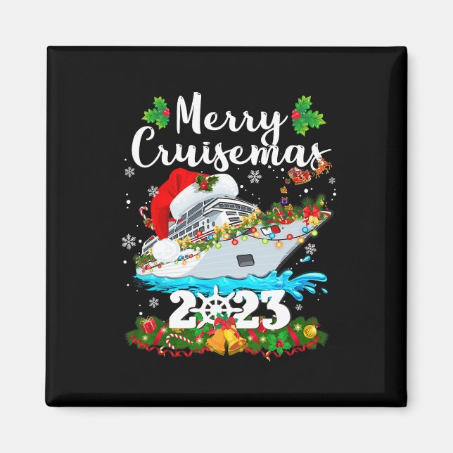Imã Feliz Cruisemas Família Cruise Natal 2023 Diversão (Frente)