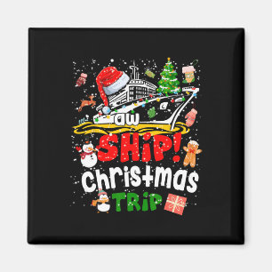Imã Feliz Cruisemas Funny Cruise Ship Family Natal