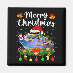 Imã Feliz Cruisemas Iluminação de Natal Papai Noel Cru