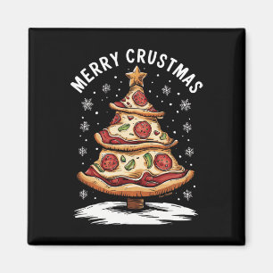 Imã Feliz Crustmas Pizza Árvore de Natal Xmas Engraçad