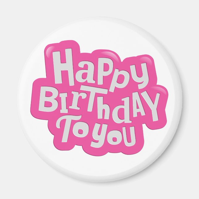 Imã Feliz cumpleaños a ti rosa (Frente)