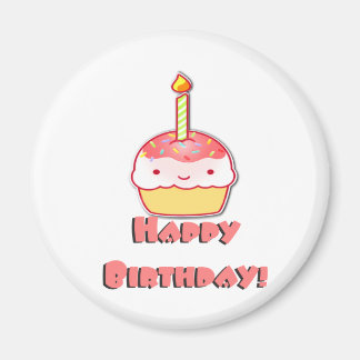 Imã Feliz Cupcake de aniversário