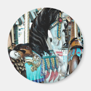 Imã Feliz de Aquarela-Cavalo Redondo