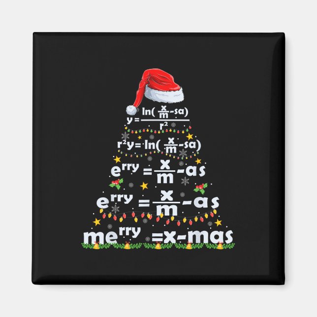 Imã Feliz de Equação de Matemática X-mas Engraçado Pro (Frente)